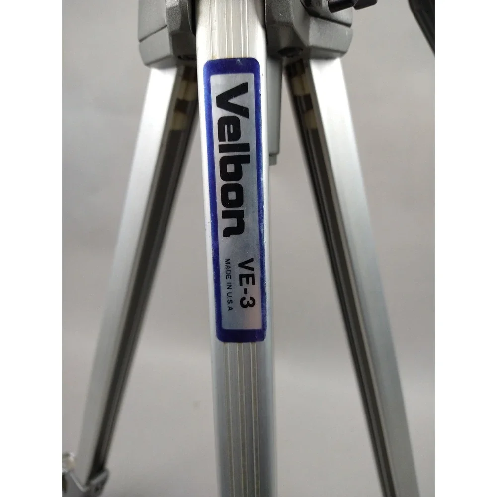 Velbon VE-3 Camera Tripod  - Made In USA‎ Vintage Expanding Aluminum